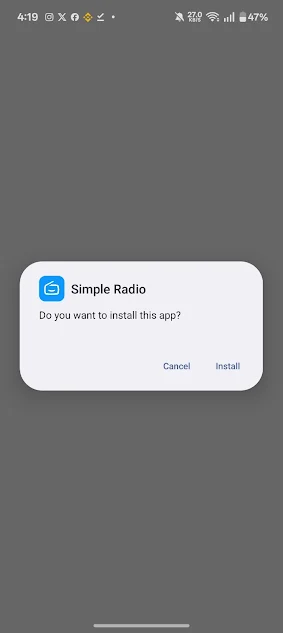 Screenshot of Simple Radio